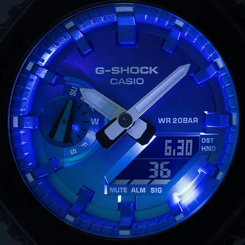 Casio G-Shock Sports Triple G Resist Blue Solid Men’s Watch- GA-2100FLS-8A2